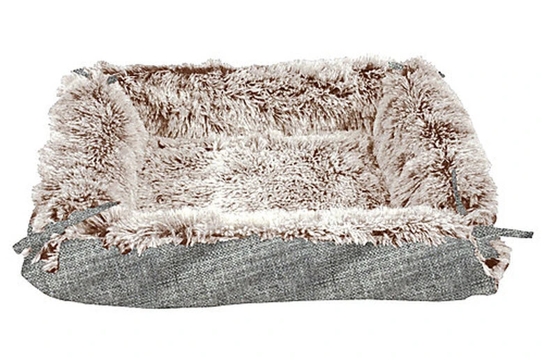 Bobby - Coussin Multirelax Poilu Taupe Et Gris Pour Chien Et Chat - S 3 Bobby - Coussin Multirelax Poilu Taupe Et Gris Pour Chien Et Chat - S
