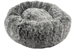 Bobby - Coussin Donut Poilu Gris Pour Chien - M