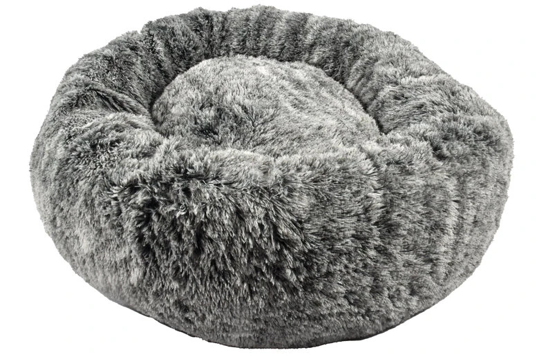 Bobby - Coussin Donut Poilu Gris Pour Chien - M 3 Bobby - Coussin Donut Poilu Gris Pour Chien - M