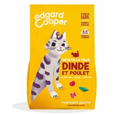 Edgard & Cooper - Croquettes à La Dinde Et Au Poulet Pour Chat Adulte - 2Kg