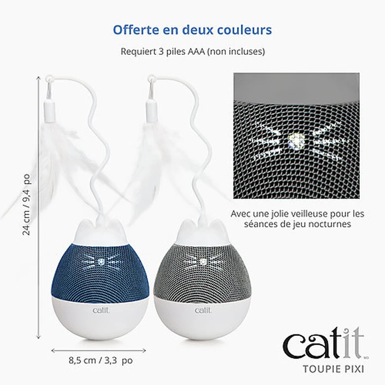 Cat It - Jouet Toupie Pixi Blanc Et Bleu Pour Chat - 16,5cm 4 Cat It - Jouet Toupie Pixi Blanc Et Bleu Pour Chat - 16,5cm – Image 2