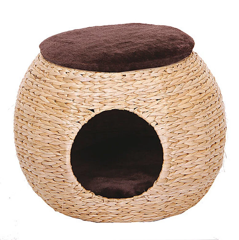 Croci - Corbeille Griffoir Natural Nutshell Avec Coussin Pour Chat - 50cm 3 Croci - Corbeille Griffoir Natural Nutshell Avec Coussin Pour Chat - 50cm