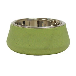 Croci - Bol En Bamboo Et Acier TIERRA Vert Pour Chien - 800ml