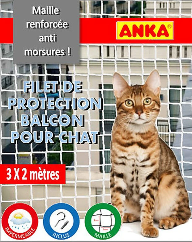 Anka - Filet De Balcon Anti-Morsures Pour Chat - MM 3 Anka - Filet De Balcon Anti-Morsures Pour Chat - MM