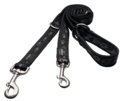 Rogz - Laisse Alpinist Multiple Noir Pour Chien - 180x2,5cm
