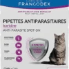 Francodex - Pipettes Antiparasitaires Icardine Pour Chats - X4 -Chats Chiens Articles Magasin 75253