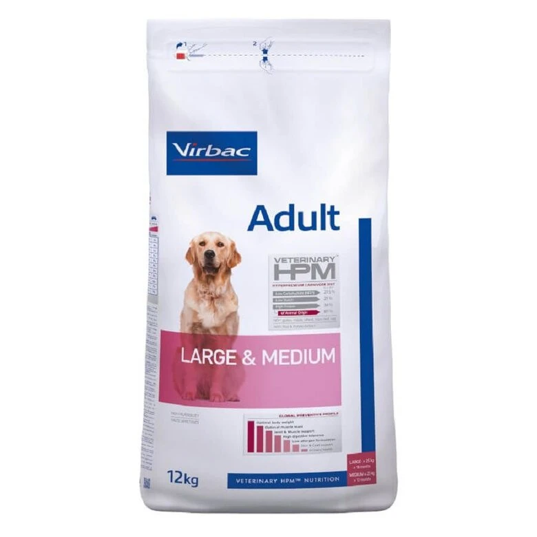 Virbac - Croquettes Veterinary HPM Adult Large & Medium Dog Pour Chiens - 12Kg 3 Virbac - Croquettes Veterinary HPM Adult Large & Medium Dog Pour Chiens - 12Kg