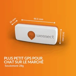 Weenect - Traceur GPS Blanc Edition 2023 Pour Chats - XS -Chats Chiens Articles Magasin 75810