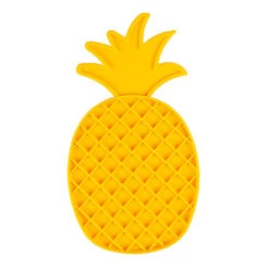 Duvoplus - Tapis à Lécher Forme Ananas Jaune Pour Chiens Et Chats - 30x16x1cm