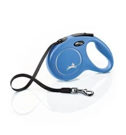 Flexi - Laisse à Enrouleur Classic Sangle Bleu M Pour Chiens - 5m