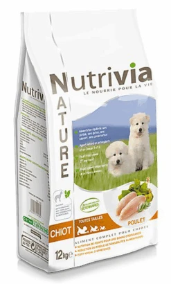 Meilleures ventes 3 Nutrivia Nature - Croquettes Poulet Pour Chiot De Moyenne Et Grande Taille