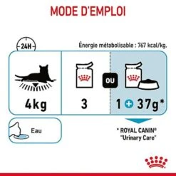 Royal Canin - Sachets Urinary Care En Sauce Pour Chat - 12x85g -Chats Chiens Articles Magasin 76815