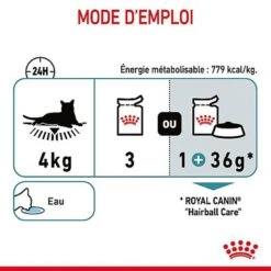 Royal Canin - Sachets Hairball Care En Sauce Pour Chat - 12x85g -Chats Chiens Articles Magasin 76825