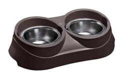 Ferplast - Support En Plastique Duo Feed Avec Écuelles Inox - 900ml