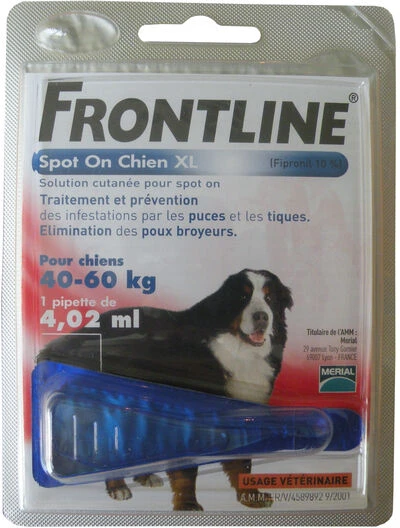 Frontline - Pipette Antiparasitaire Pour Chien De 40 à 60Kg - 4,02ml 3 Frontline - Pipette Antiparasitaire Pour Chien De 40 à 60Kg - 4,02ml
